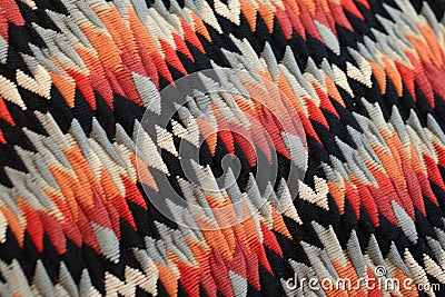 textured details of a handwoven navajo rug Stock Photo