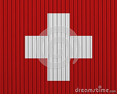 Textured flag of Switzerland in nice colors Stock Photo