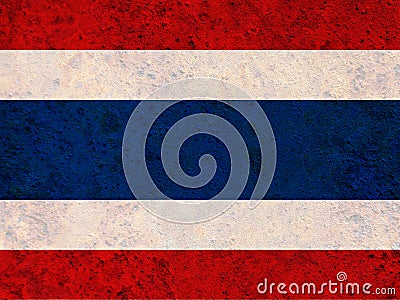 Textured flag of Thailand in nice colors Stock Photo