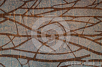 Textured lines and patterns on a wooden ply board Stock Photo