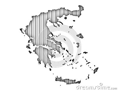 Textured map of Greece in nice colors Stock Photo