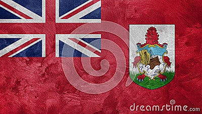 Textured photo of the flag of Bermuda Stock Photo