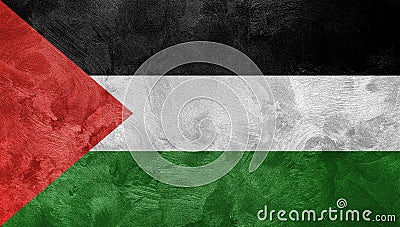 Textured photo of the flag of State of Palestine Stock Photo