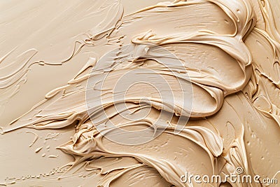 Textured relief of a beige tone cream surface. Stock Photo