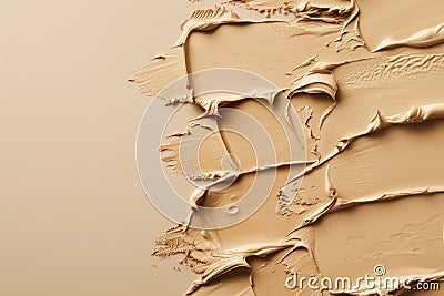 Textured relief of a beige tone cream surface. Stock Photo