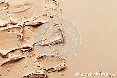 Textured relief of a beige tone cream surface. Stock Photo