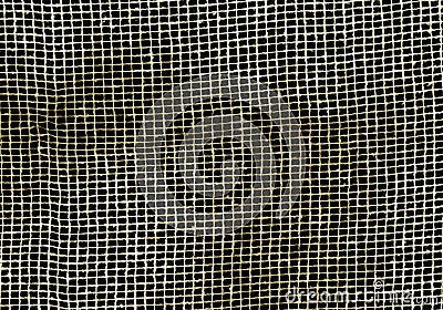 Textureof fabric Burlap Canvas Natural Brown mesh isolated on black background. macro texture pattern background. Stock Photo