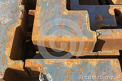 Textures of discarded metal Stock Photo