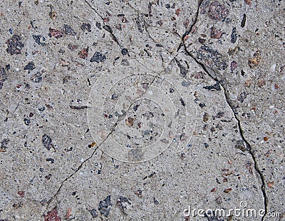 Texture of old concrete. Cracks and damage. Gray concrete background Stock Photo