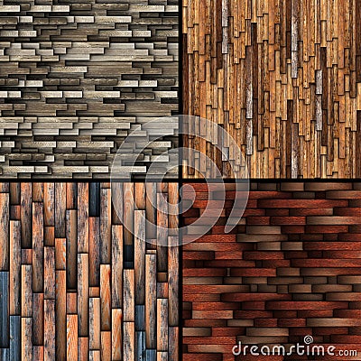 Textures of tiled wooden floor Stock Photo