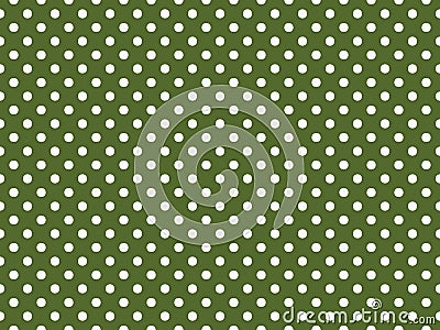 texturised white color polka dots over dark olive green backgrou Stock Photo