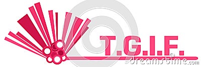 TGIF - Thank God Its Friday Pink Abstract Background Stock Photo