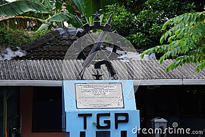 TGP monument. TGP stands for Tentara Genie Pelajar which means Student Genie Army Editorial Stock Photo