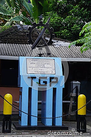 TGP monument. TGP stands for Tentara Genie Pelajar which means Student Genie Army Editorial Stock Photo