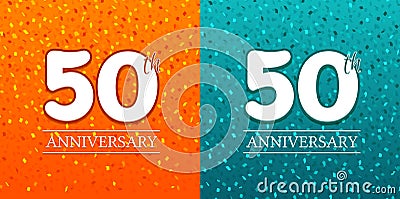 50th Anniversary Background - 50 years Celebration. Birthday Eps10 Vector Vector Illustration