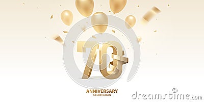 70th Anniversary Celebration Background Vector Illustration