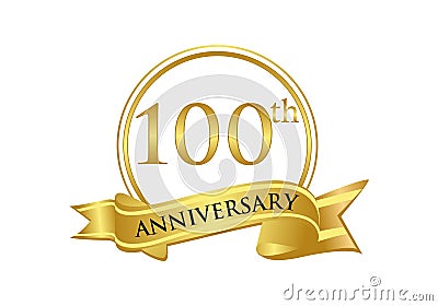 100th Anniversary celebration logo vector Stock Photo