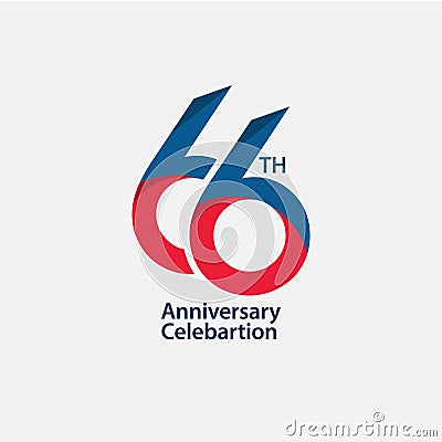 66 th Anniversary Celebration Vector Template Design Illustration Vector Illustration