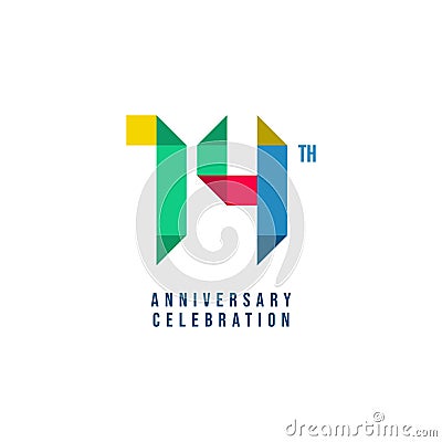 14 th Anniversary Celebration Vector Template Design Illustration Vector Illustration