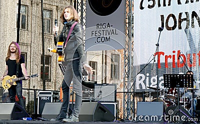 On 75th Anniversary of John Lennon festival in Riga Editorial Stock Photo