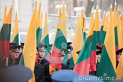 100th anniversary of the restoration of Lithuanian statehood Editorial Stock Photo