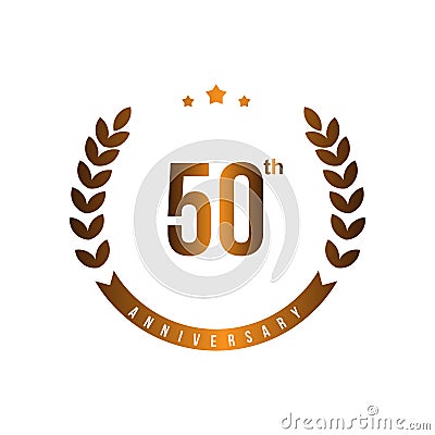 50 Th Anniversary Vector Template Design Illustration Vector Illustration