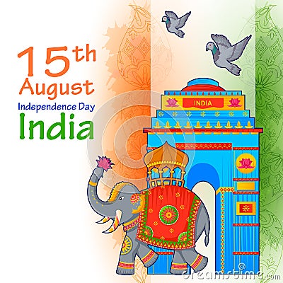 15th August Independence Day of India tricolor background Stock Photo