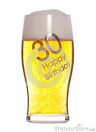 30th Birthday beer Stock Photo