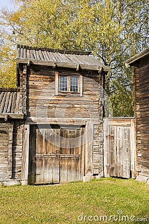 17th-century farmbuilding Delsbo Stock Photo