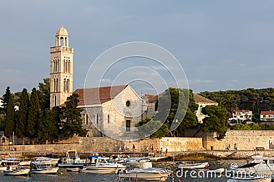 15th-century Franciscan monastery in Hvar, Croatia Editorial Stock Photo