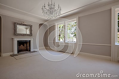 16th century lounge with chandelier and fireplace Editorial Stock Photo