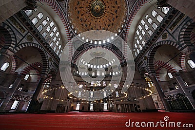 16th century Suleymaniye Mosque, the largest mosque in Istanbul Stock Photo