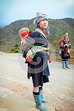 24th of December 2012, Sapa village, Vietnam Editorial Stock Photo