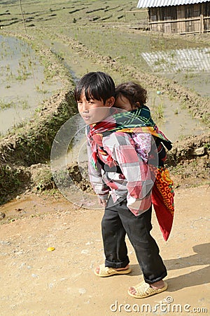 24th of December 2012, Sapa village, Vietnam Editorial Stock Photo