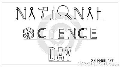 28th February, National Science day vector illustration Vector Illustration