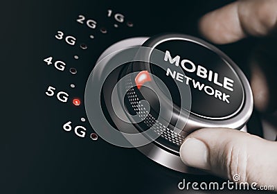 5th Generation Mobile Network, 5G Wireless System Stock Photo