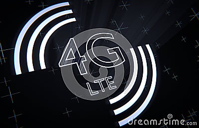 4th generation mobile network Stock Photo