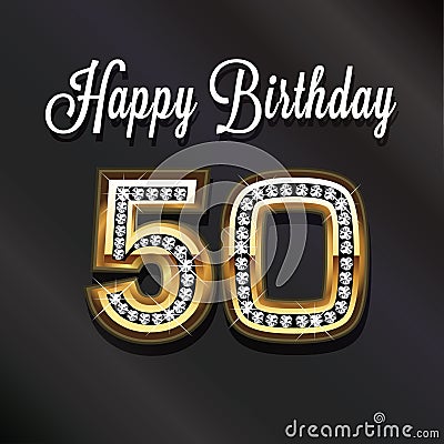 50th Happy birthday anniversary Stock Photo