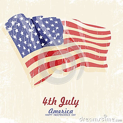 4th of july American independence day Vector Illustration