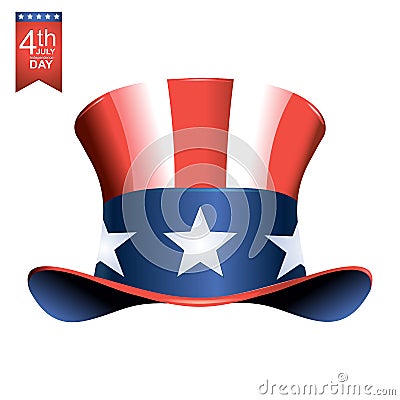 4th of July American independence day illustration. Vector Illustration