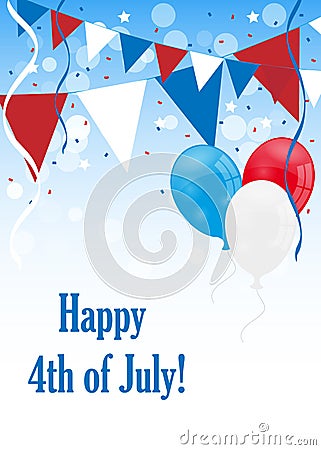 4th of july background Vector Illustration