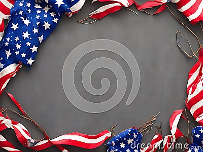 4th of July background, USA Presidents Day, Independence Day, Memorial day, US election concept. Generative AI Stock Photo