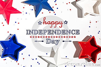 4th of July decorations on a white background Stock Photo