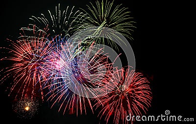 4th of July fireworks display Stock Photo