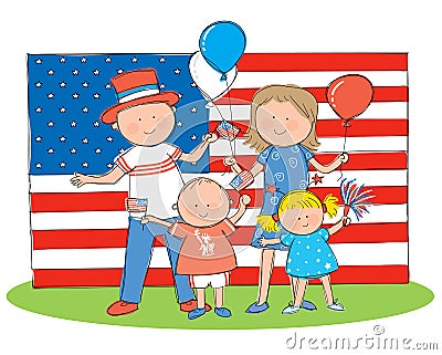 4th of July Vector Illustration