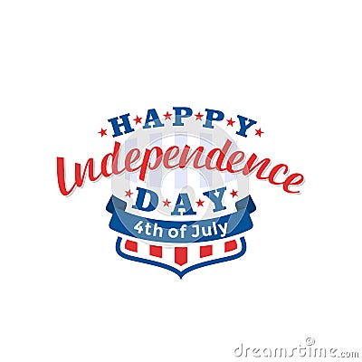 4th of July. Happy Independence Day vector. Fourth of July greeting design. Vector Illustration