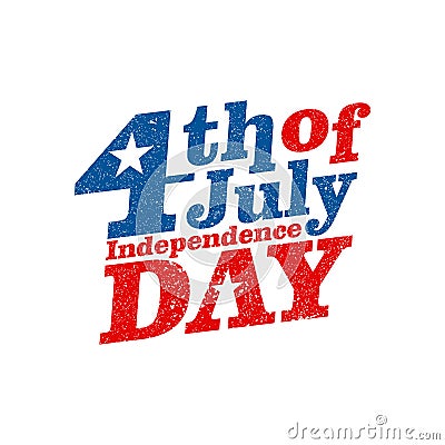 4th of July. Happy Independence Day vector. Fourth of July greeting design. Vector Illustration