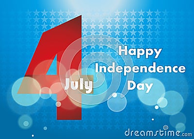 4th of July illustration, American Independence Day celebration. Stock Photo