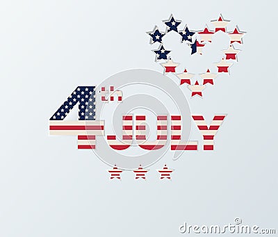 4th of July independence day background, July 4th, Memorial Day, Independence day, Easy to edit. Vector Illustration