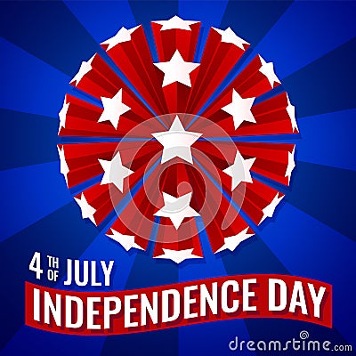 4th of July Independence Day Banner Wallpaper Vector illustration Vector Illustration